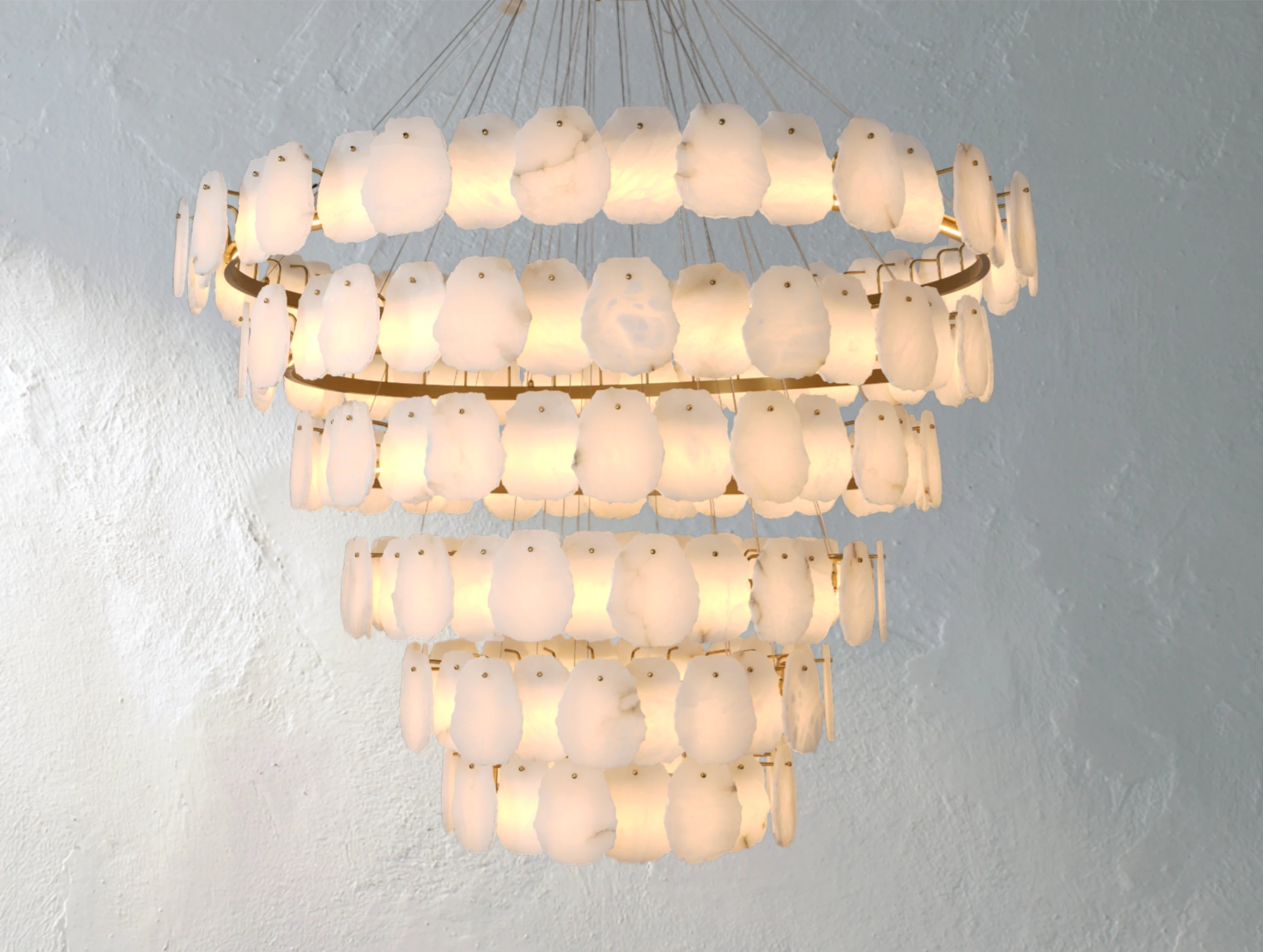 Aurelis Multi-tiered Alabaster Chandelier