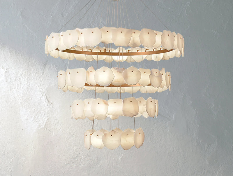 Ardenel Aurelis Multi-tiered Alabaster Chandelier