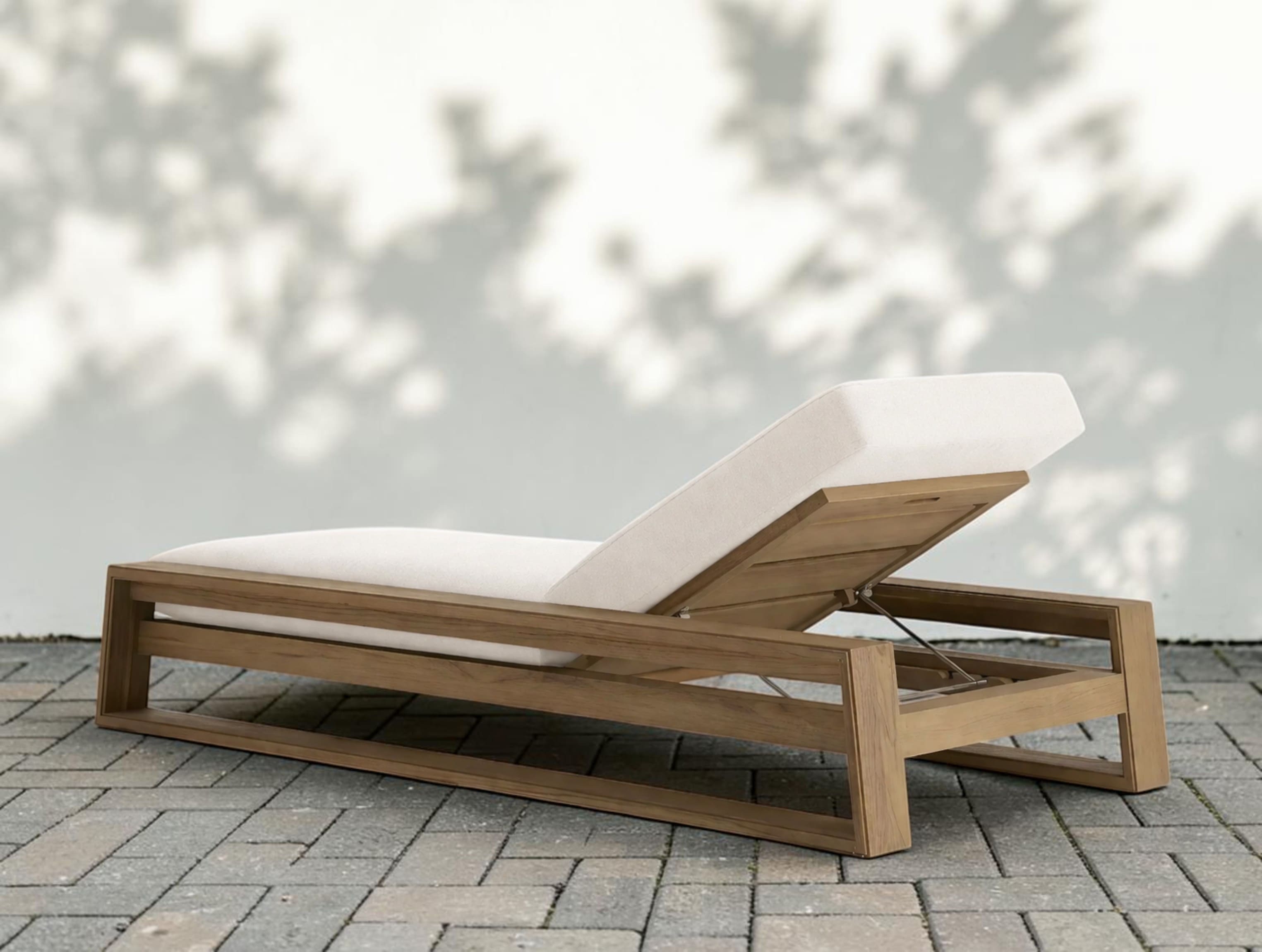 Bellano Outdoor Teak Chaise