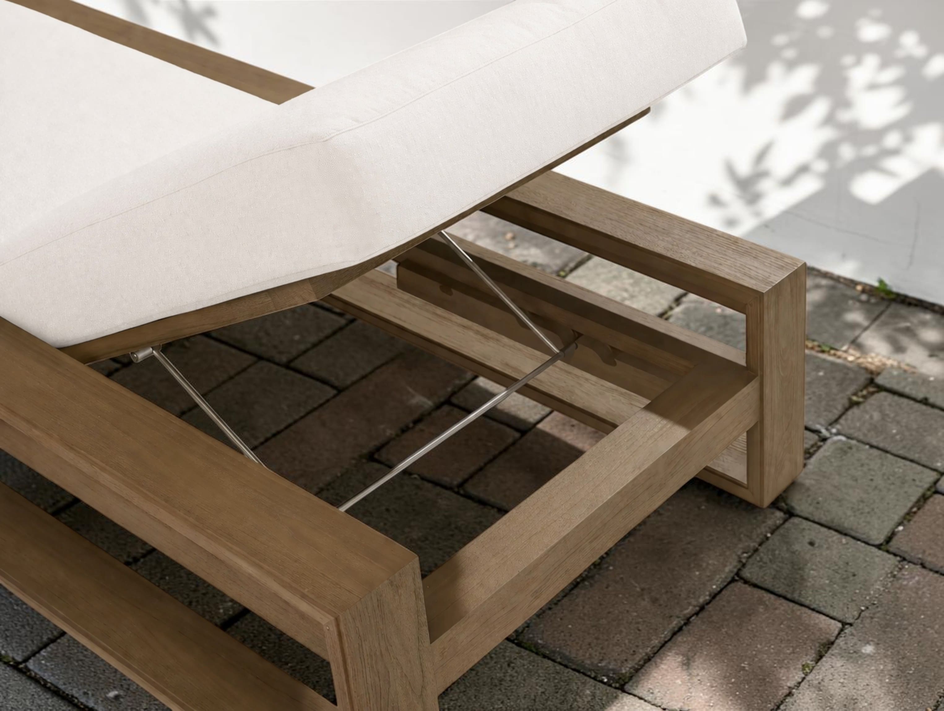 Bellano Outdoor Teak Chaise