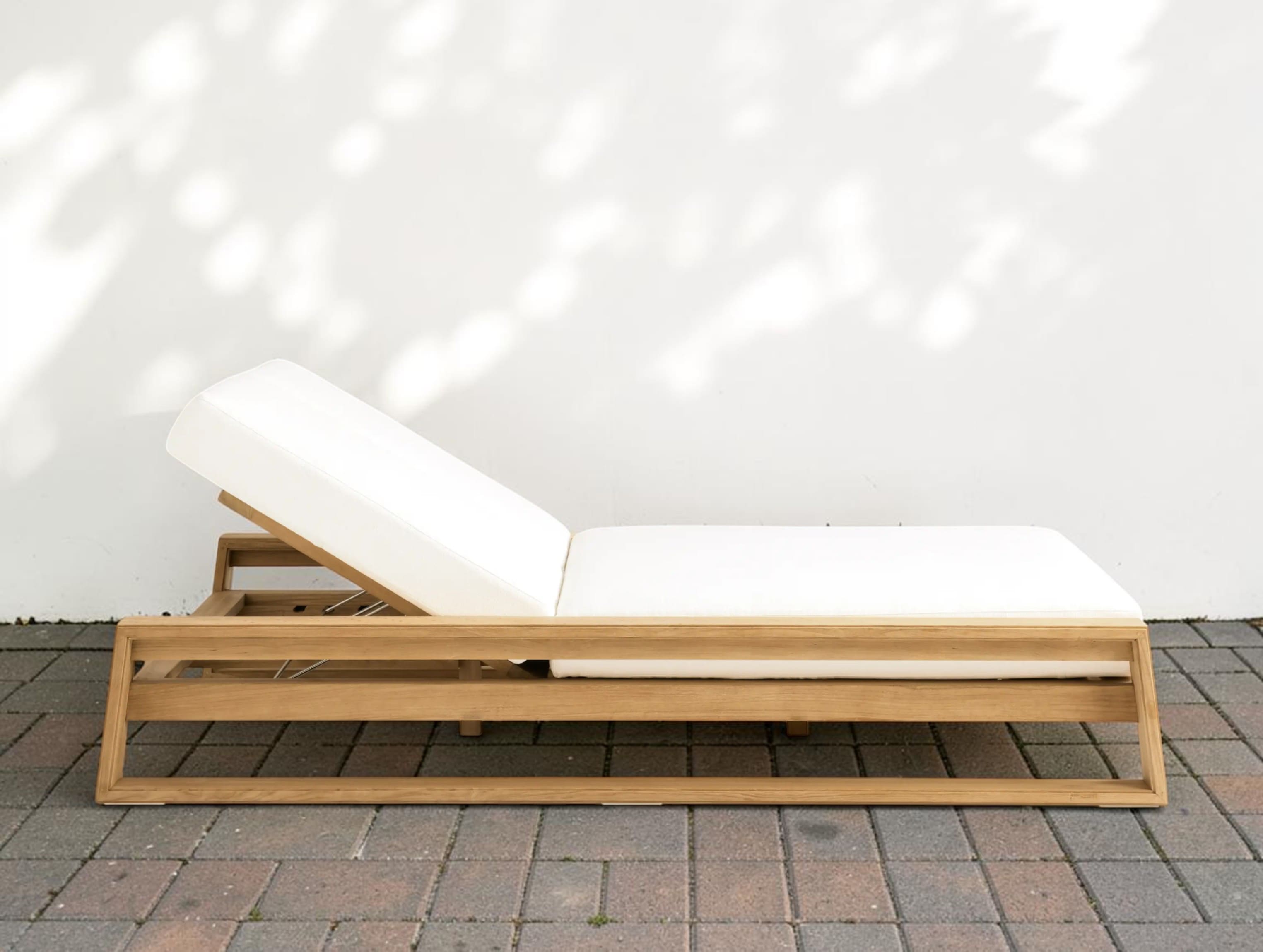 Bellano Outdoor Teak Double Chaise