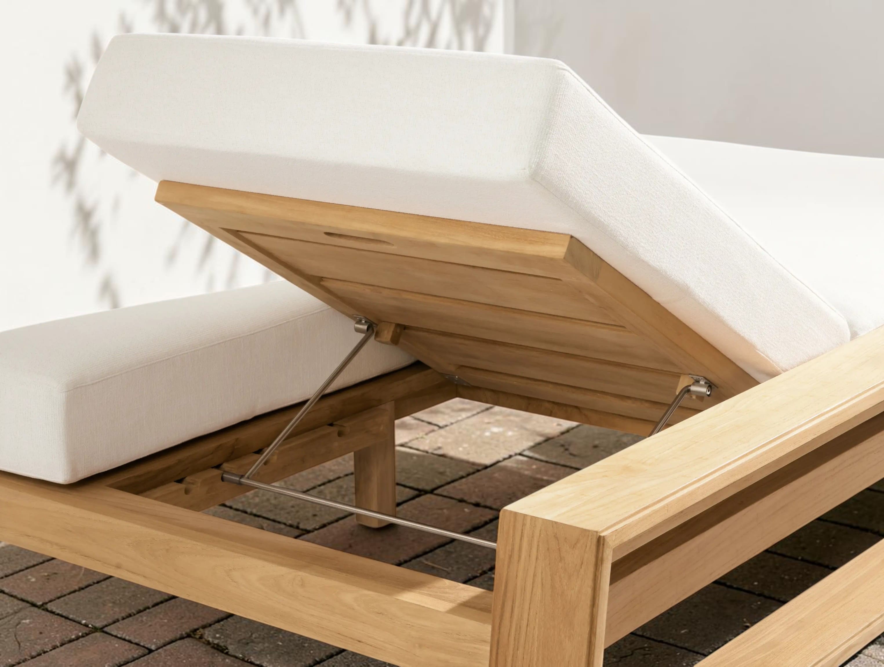 Bellano Outdoor Teak Double Chaise