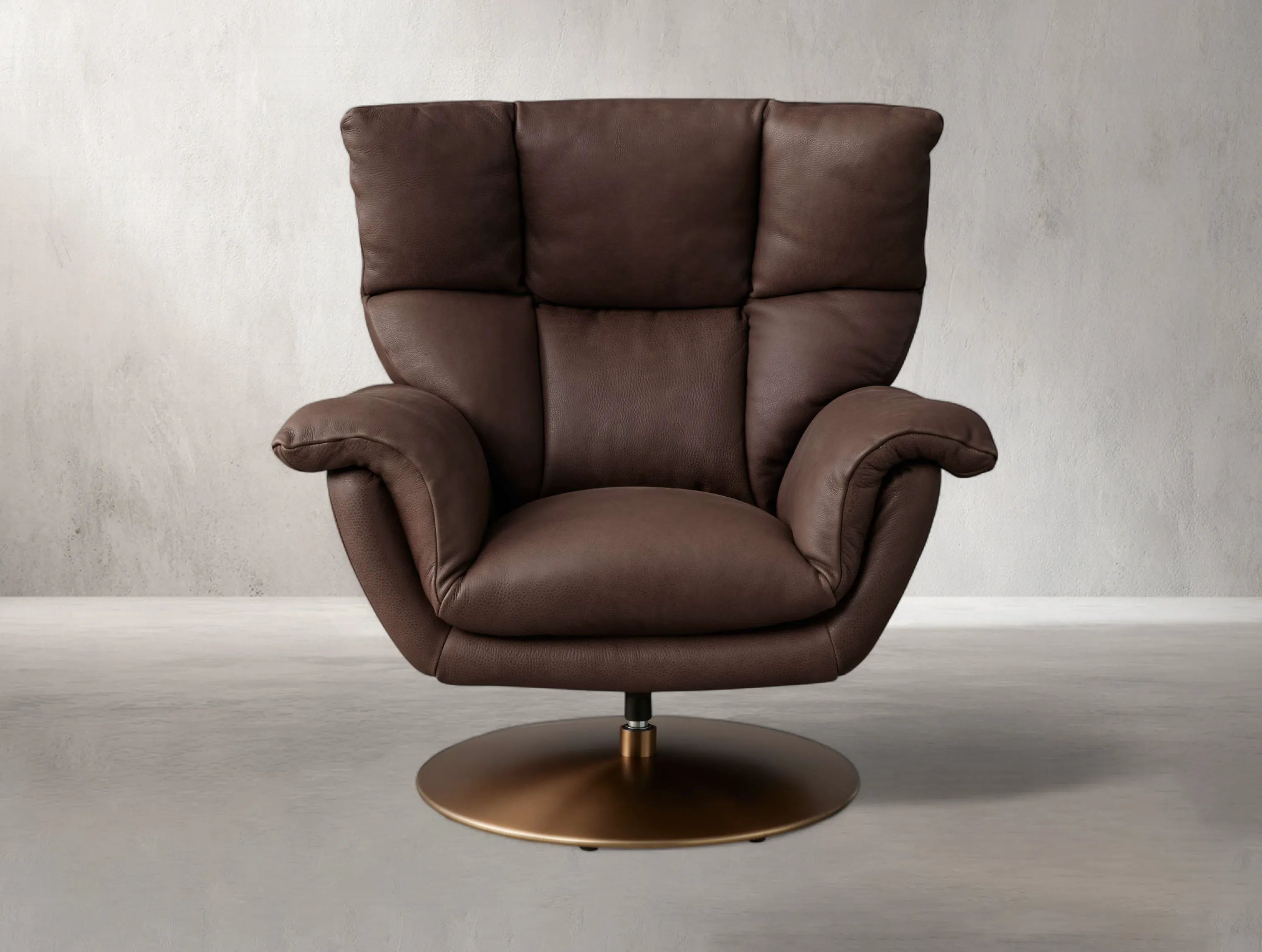 Deniel Leather Swivel Recliner