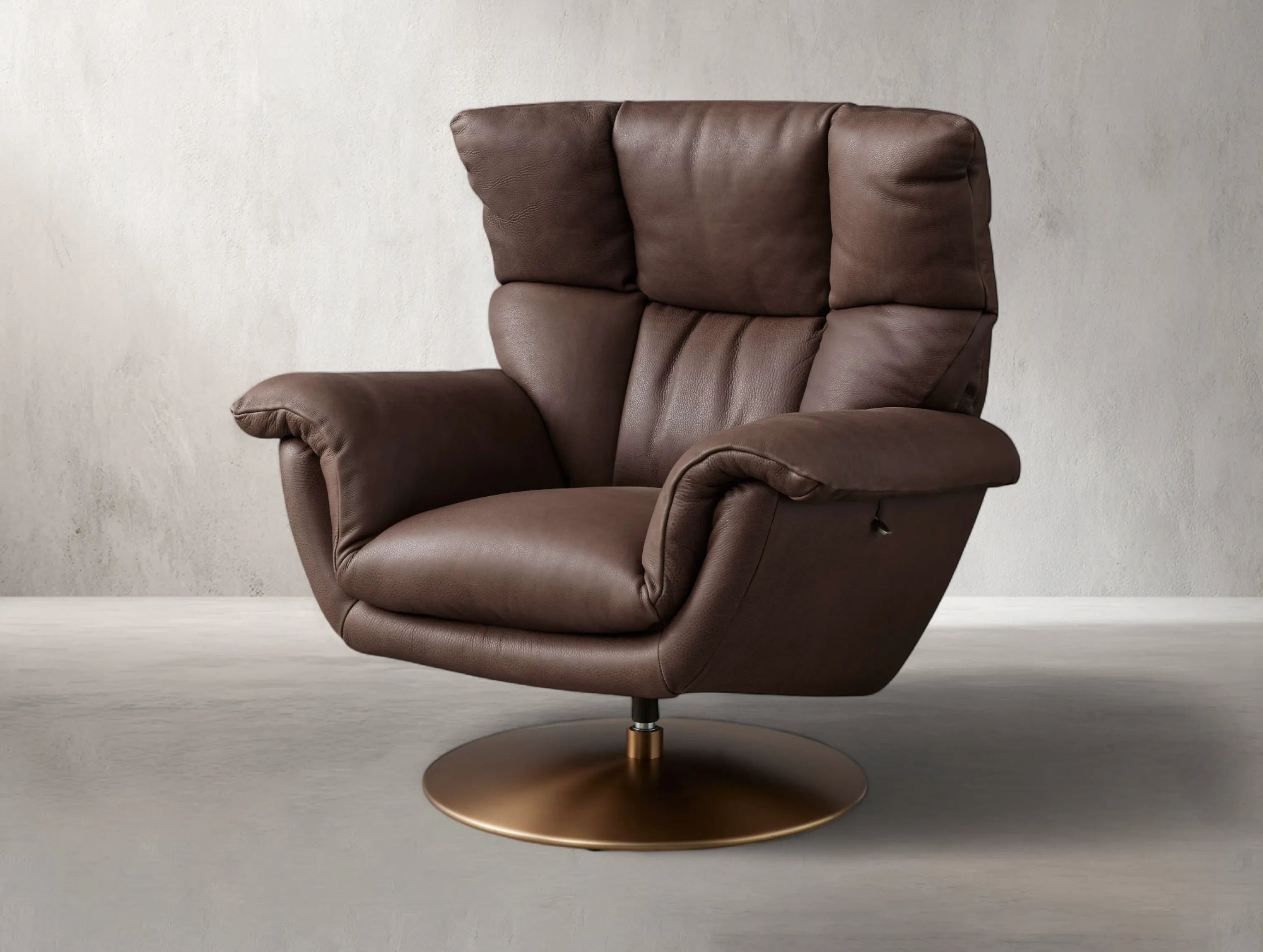 Deniel Leather Swivel Recliner