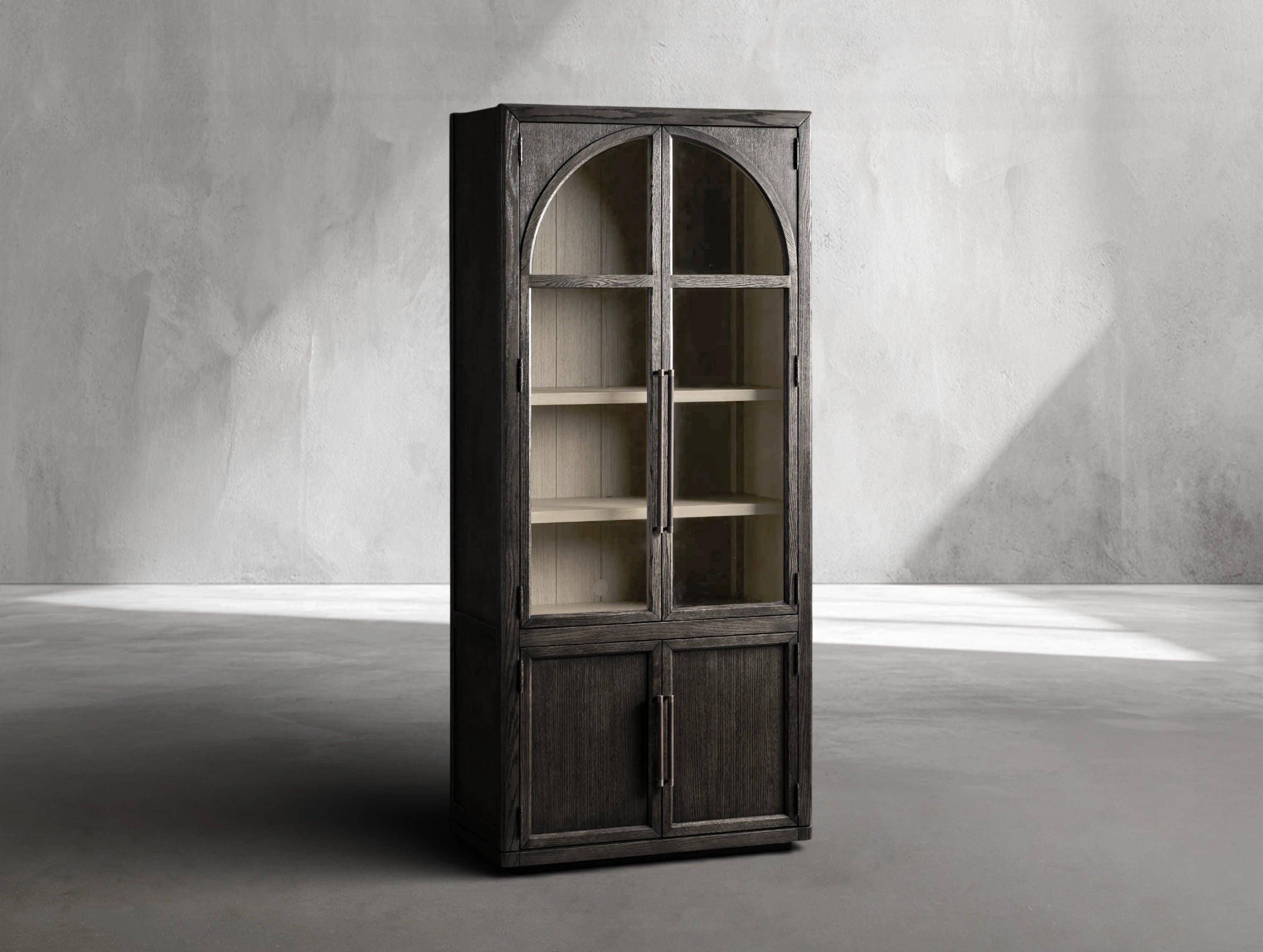 Hottiy Squared Glass Cabinet