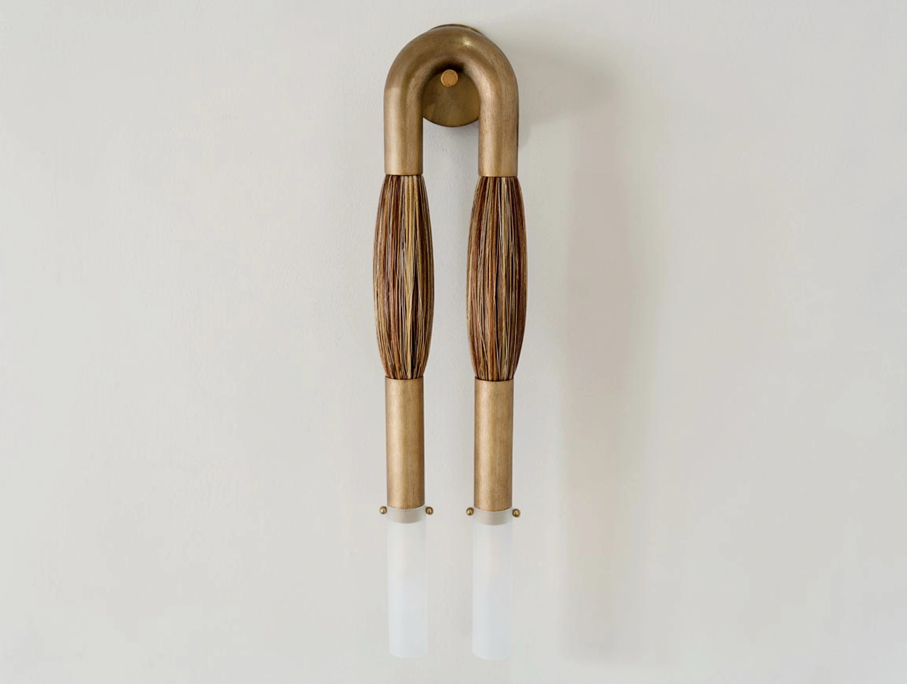 Klein Horsehair Double-Head Sconce
