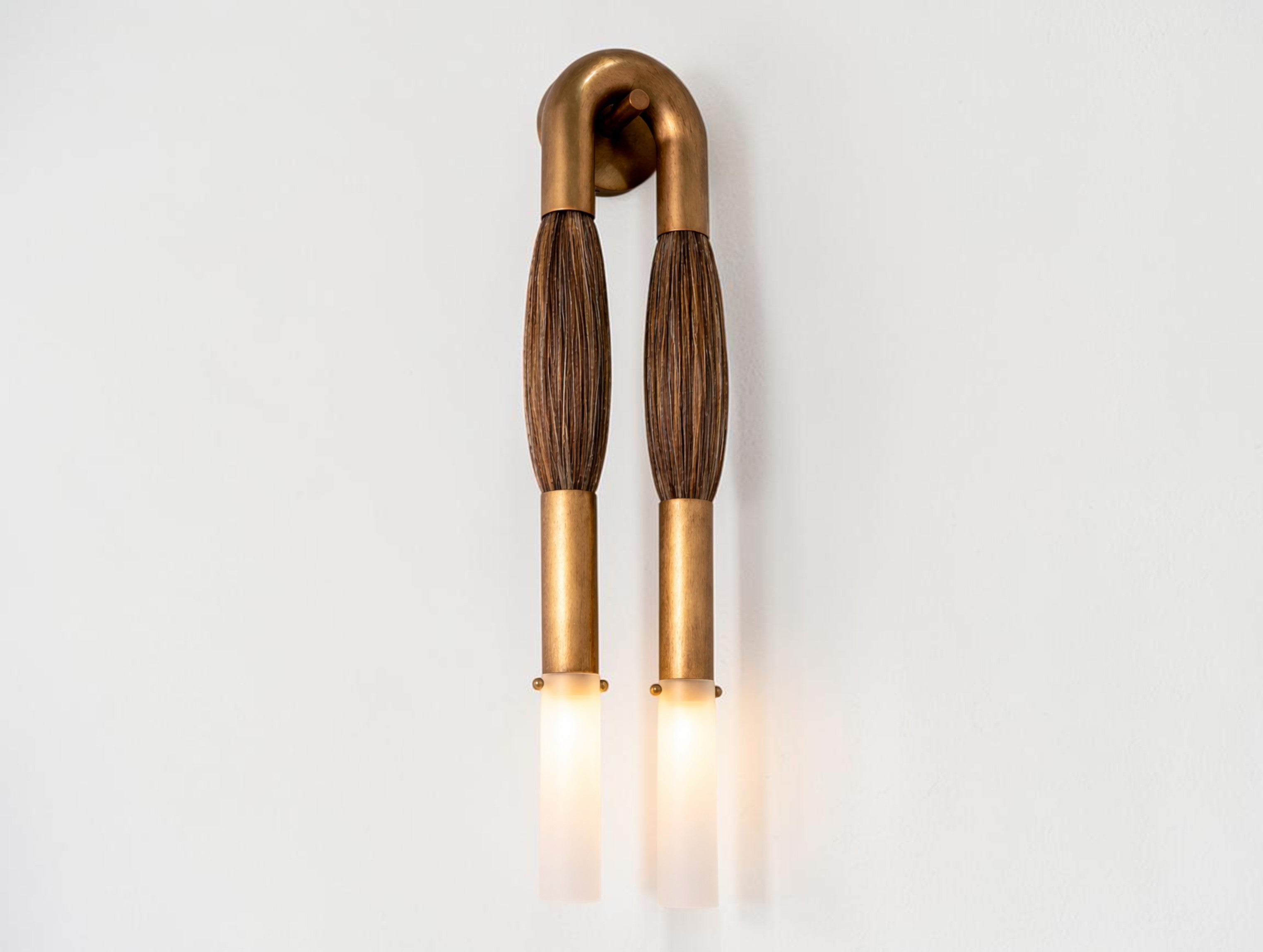 Klein Horsehair Double-Head Sconce