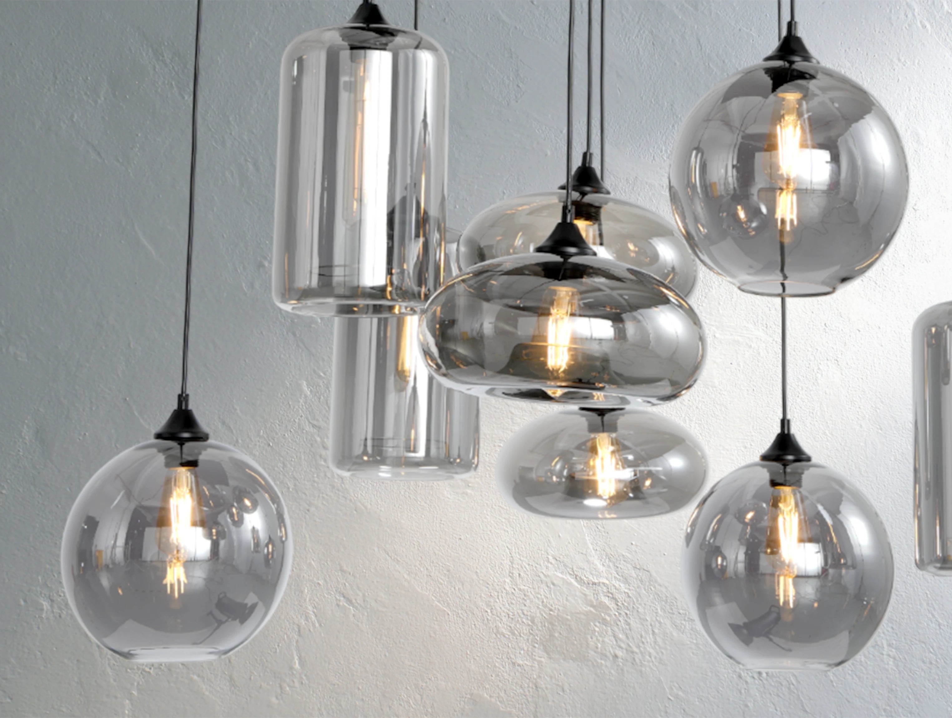 Kyrie Transparent Glass Square chandelier