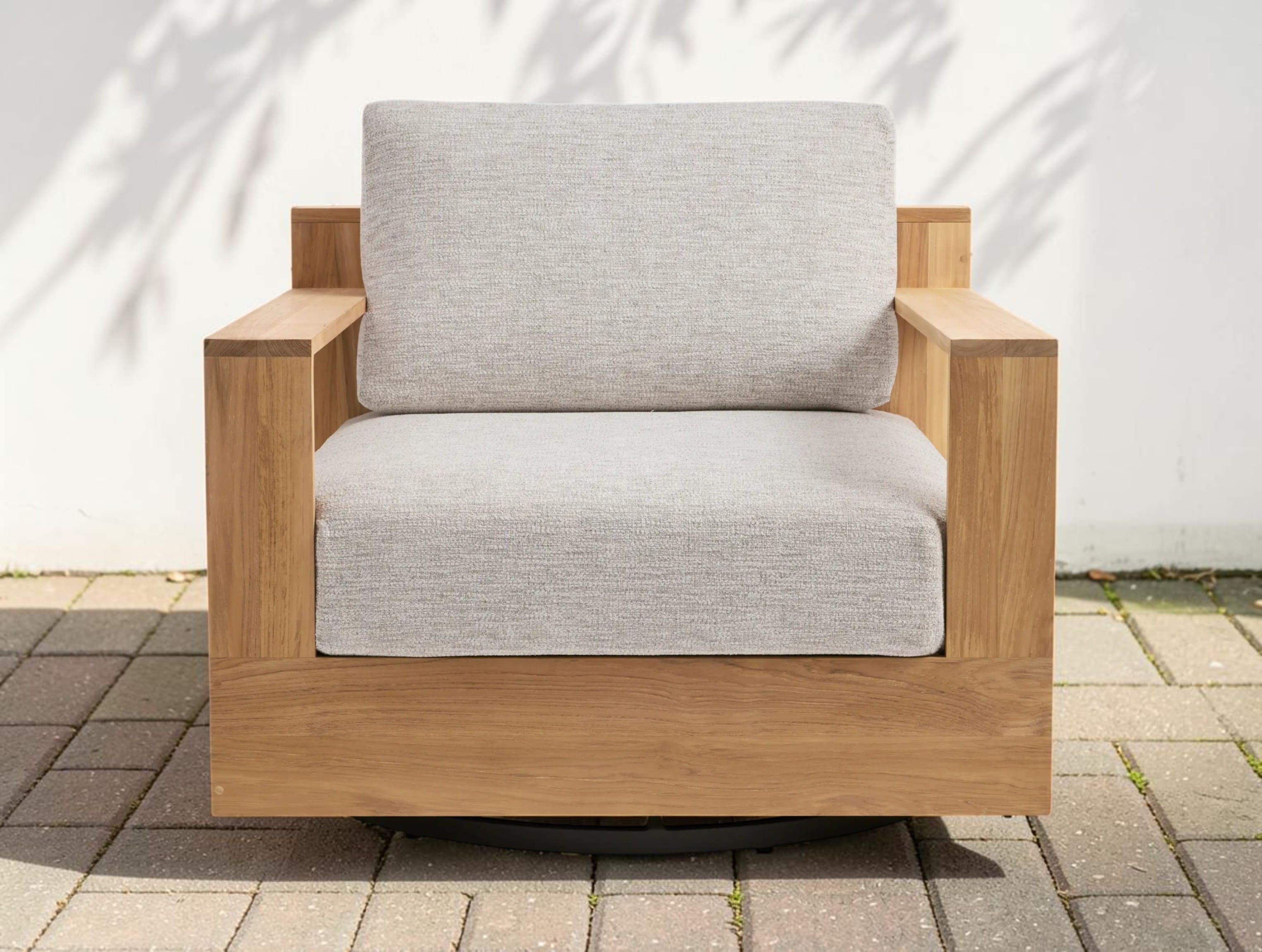Orvieto Outdoor Teak Swivel Chair