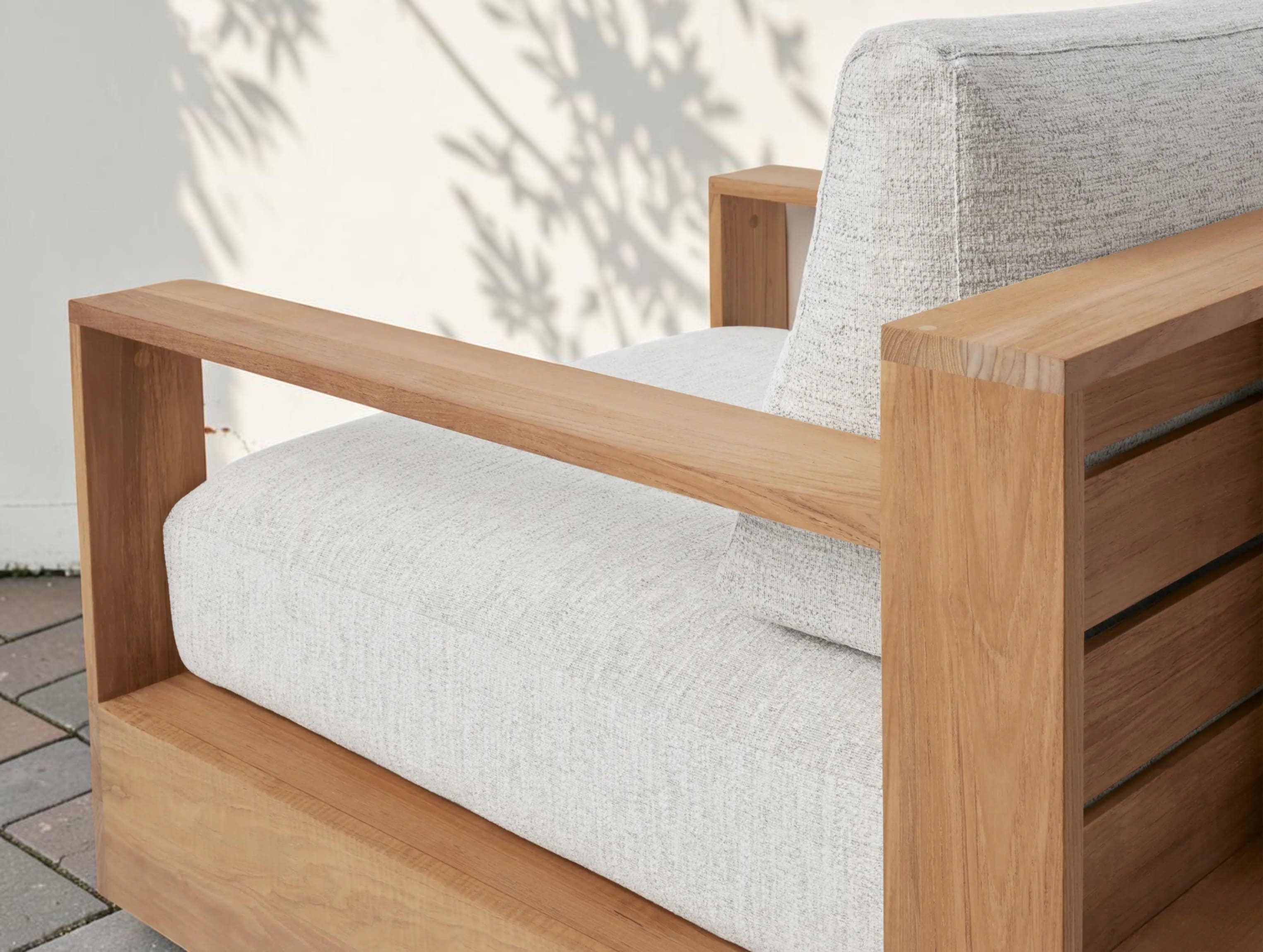 Orvieto Outdoor Teak Swivel Chair