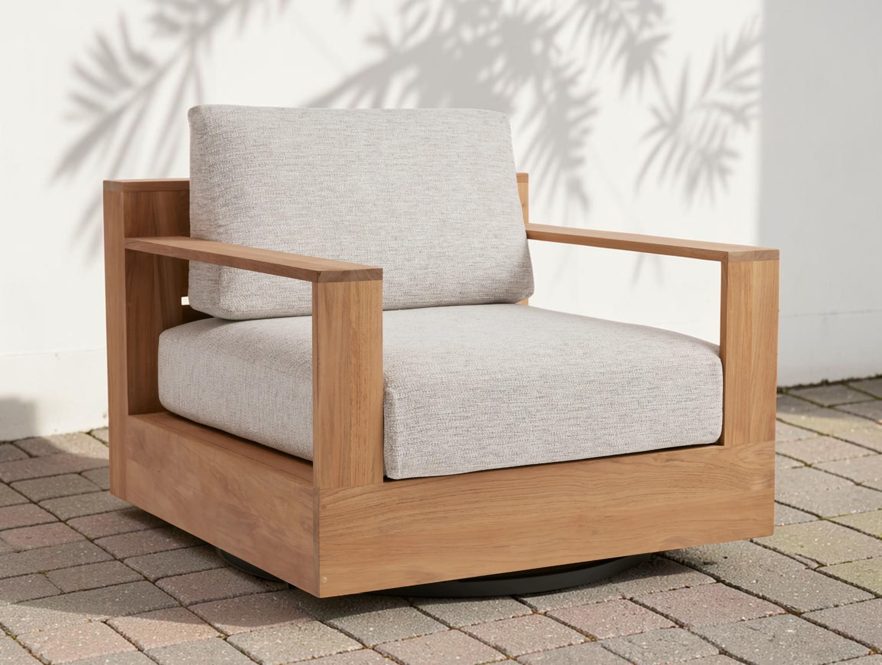 Orvieto Outdoor Teak Swivel Chair