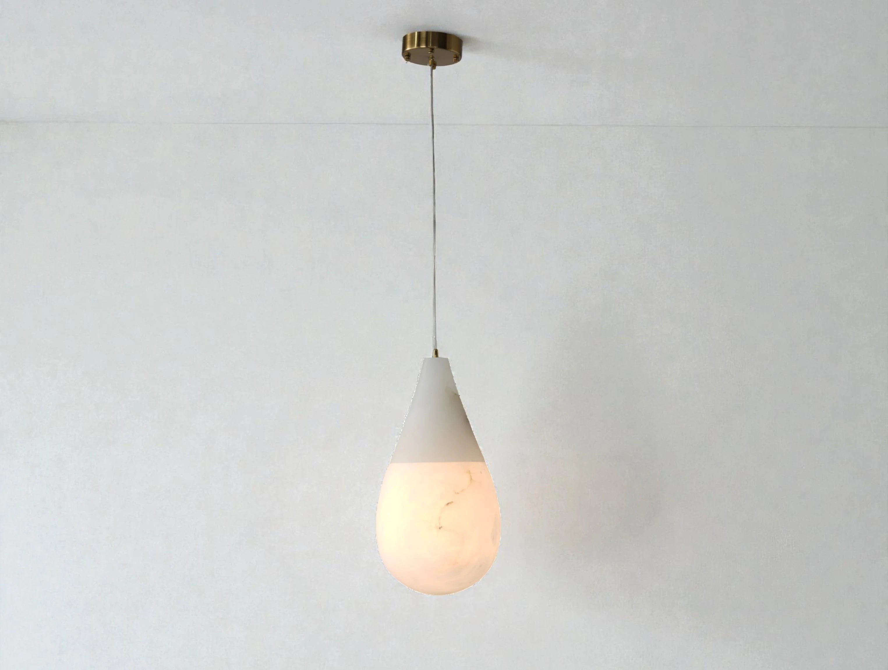 Ourlis Alabaster Water-Drop Pendant