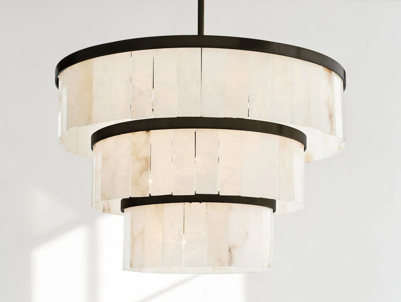 Ardenel Wyndham Alabaster 3 Tier Chandelier